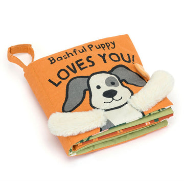 Jellycat - Bashful Puppy Loves You Cloth Book Stuffies