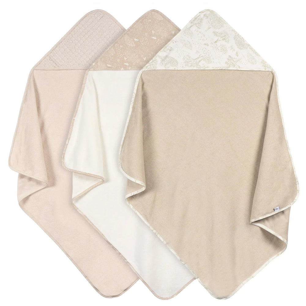 Just Born - 3-Pack Hooded Towels Set