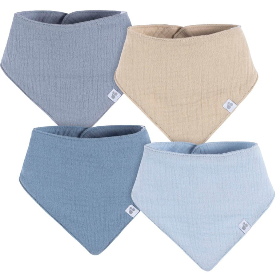Just Born - Muslin Bandana Bibs 4pk