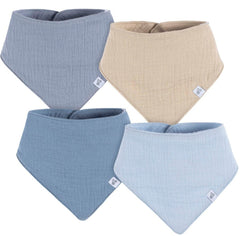 Just Born - Muslin Bandana Bibs 4pk