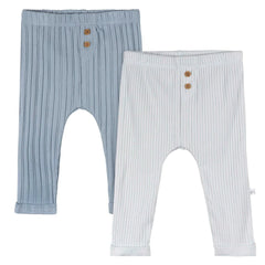 Just Born - Ribbed Baby Pants (2 pack)