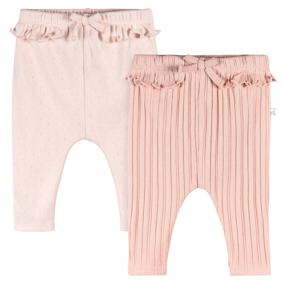 Just Born - Ruffled Bow Baby Pants (2 pack)
