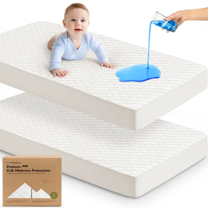 Kea Babies - 2-pk Mavy Protect+ Waterproof Crib Mattress Protector Cover