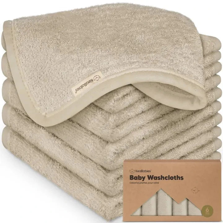 Kea Babies - 6-Pack Bamboo Baby Wash Cloths