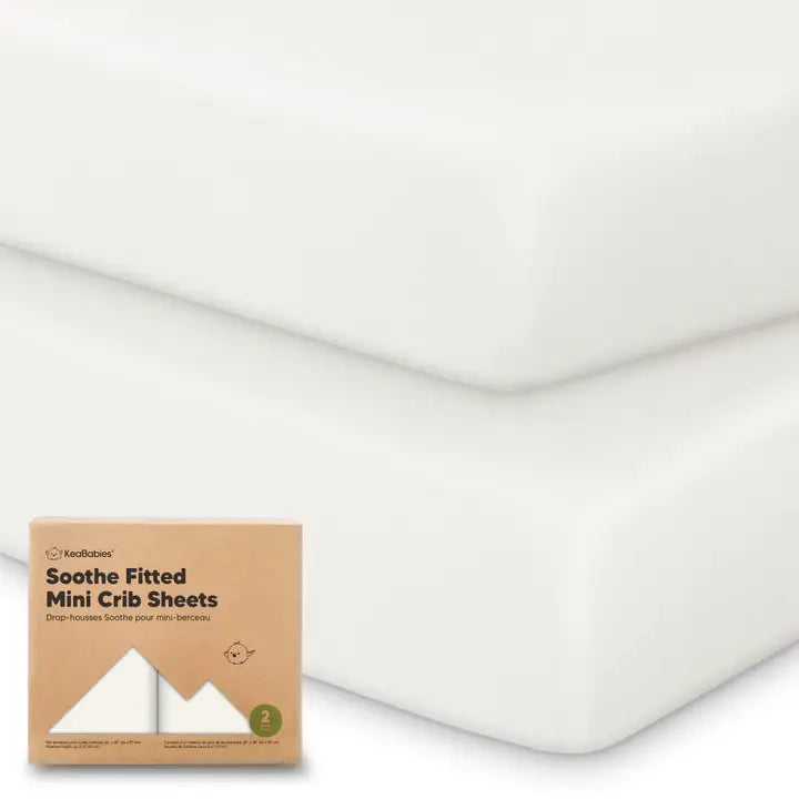 Kea Babies - Soothe Fitted Mini Crib Sheets - 2 Pack