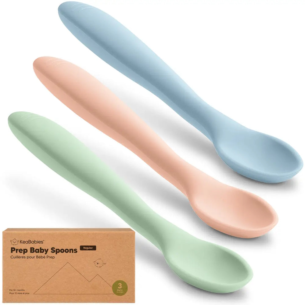 KeaBabies - Prep Silicone Baby Spoons (3-Pack)