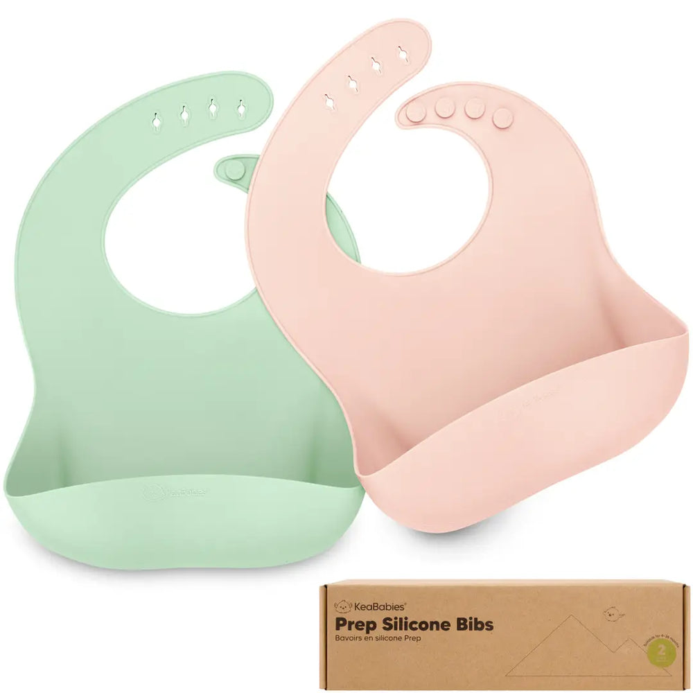 KeaBabies - Prep Silicone Bibs (2-Pack)