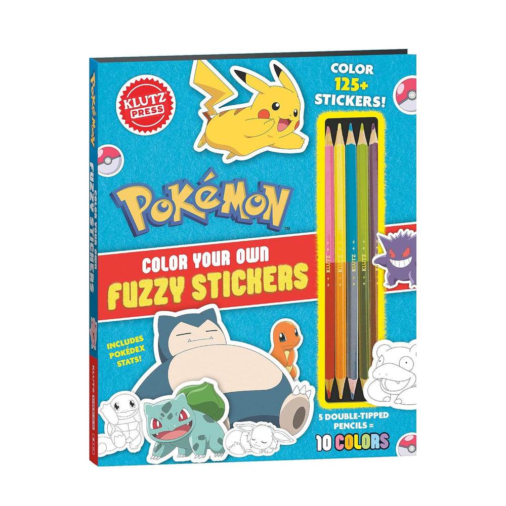 Klutz - Pokemon Color Your Own Fuzzy Stickers Activity Kit
