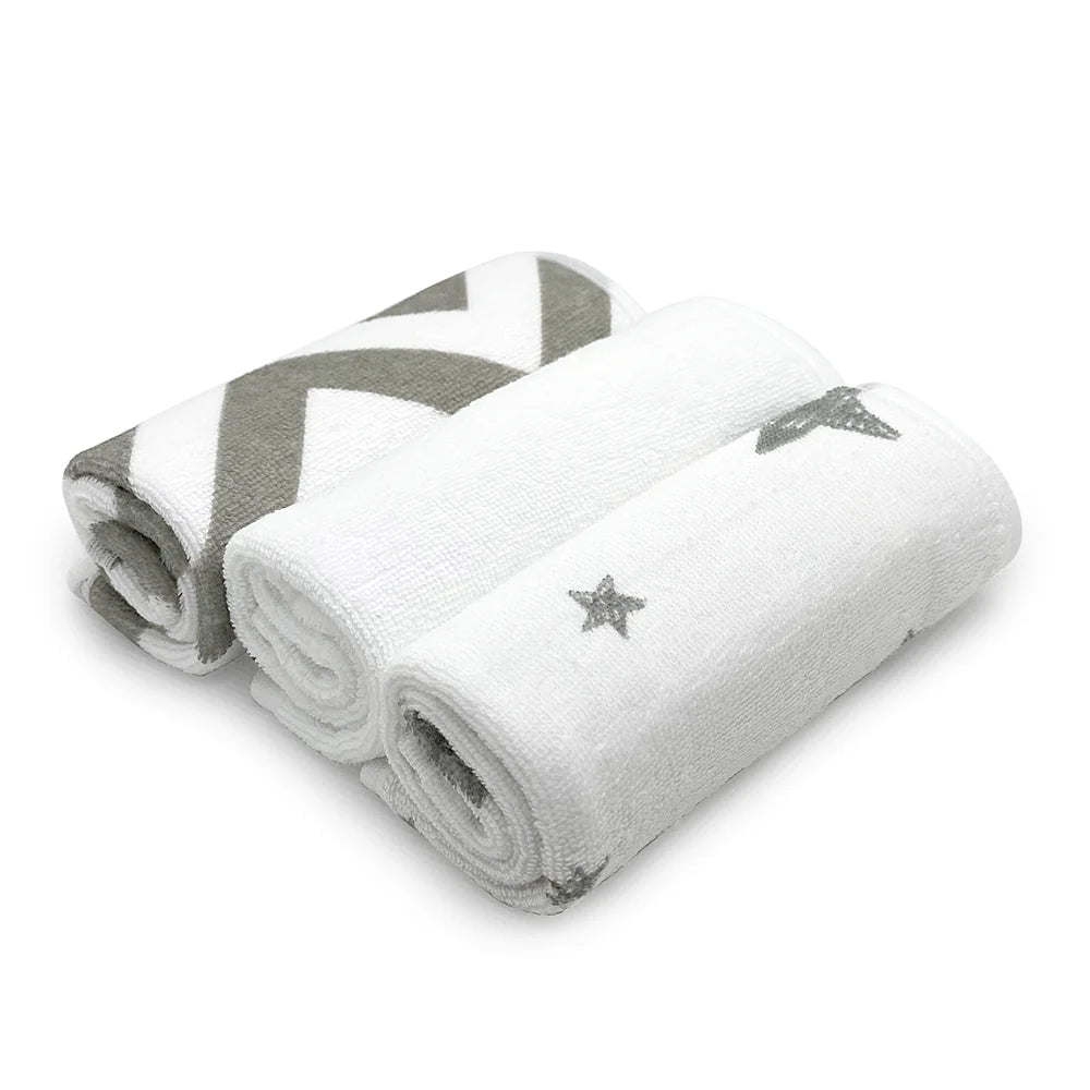 Kushies - Terry Washcloth - 3 Pack