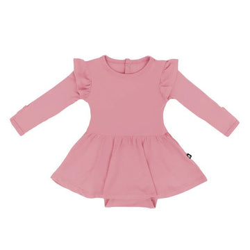 Kyte Baby - Long Sleeve Solid Twirl Bodysuit Dress Apple Blossom / 3-6m Baby & Toddler Clothing