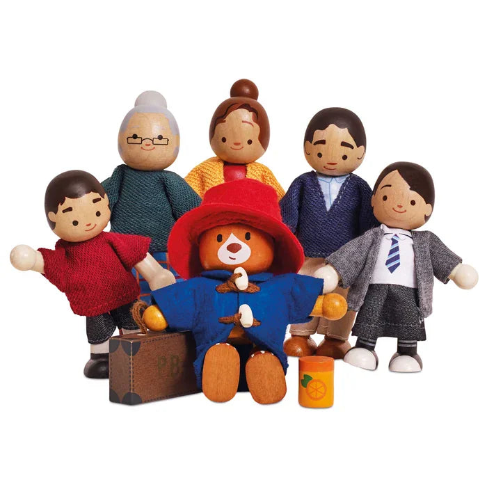 Le Toy Van - Paddington & Family Wooden Figurines - 6-Piece Poseable Character Set