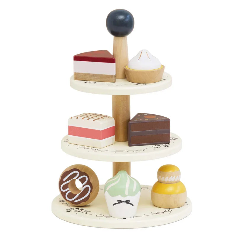 Le Toy Van - Three Tier Cake Stand - Wooden Pretend Play Set