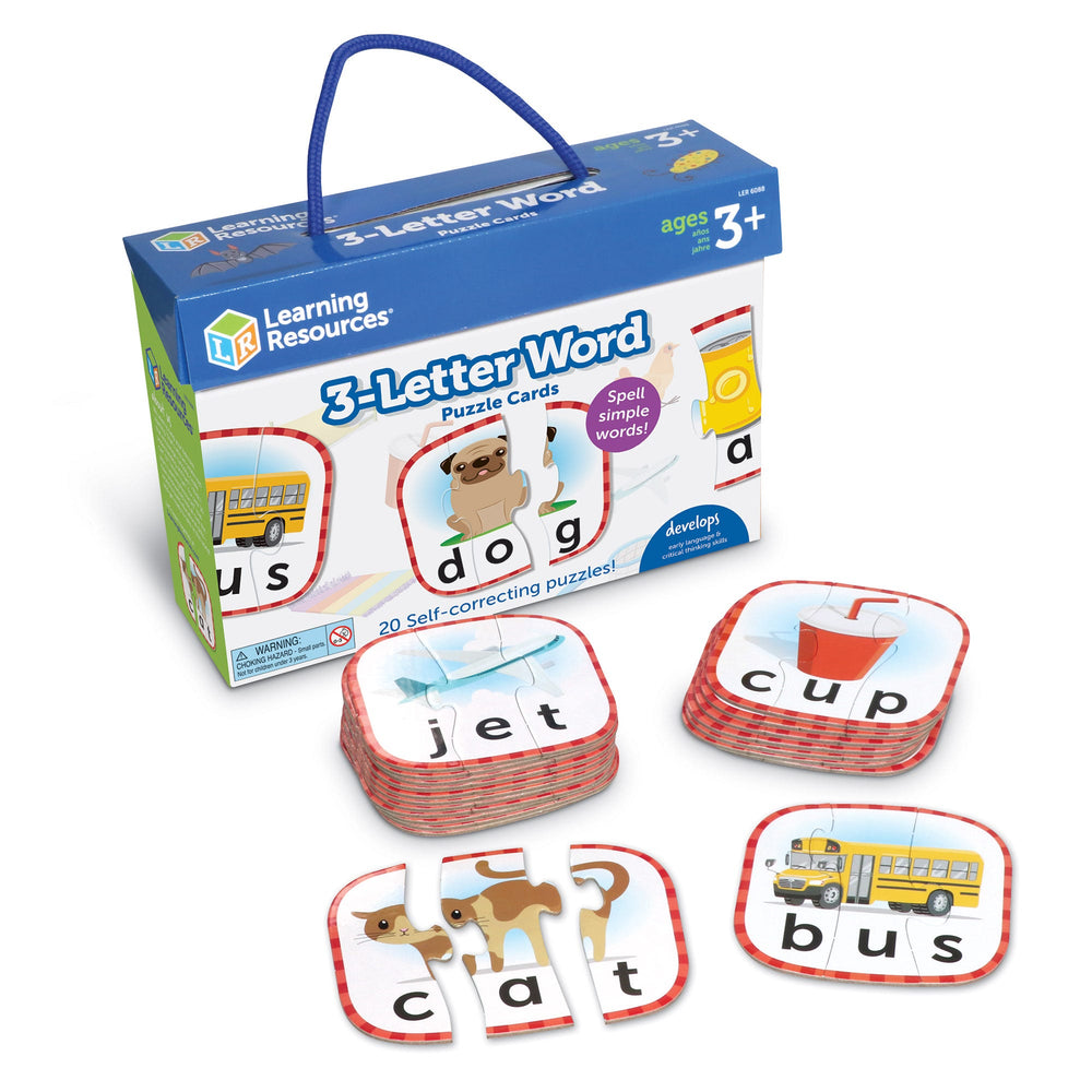 Learning Resources - Puzzle Cards - 3-Letter Words