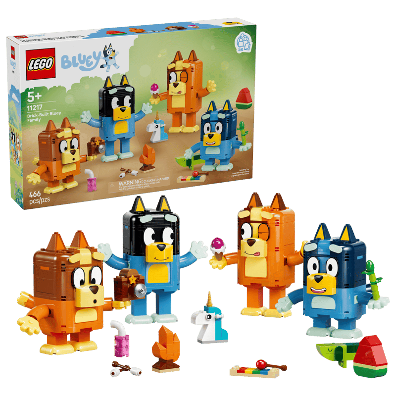 LEGO - Bluey - Brick-Built Bluey Family - 466-Piece Building Set