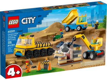 LEGO - City - Construction Trucks and Wrecking Ball Crane All Toys