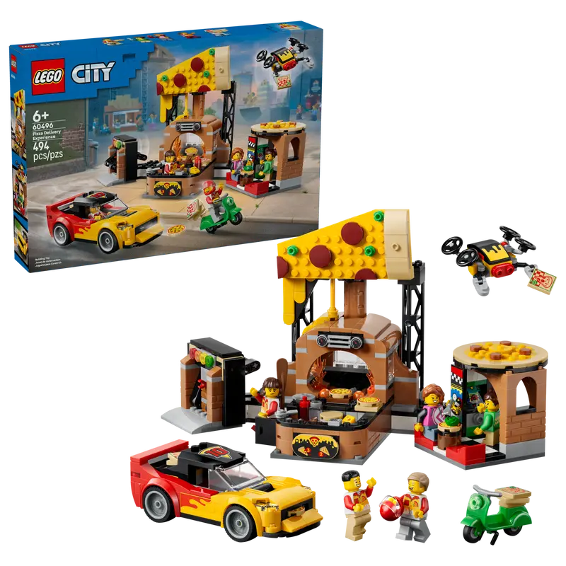 LEGO - City - Pizza Delivery Experience with Vehicles - 494-Piece Building Set
