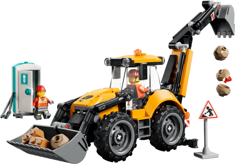 LEGO - City - Yellow Backhoe Loader