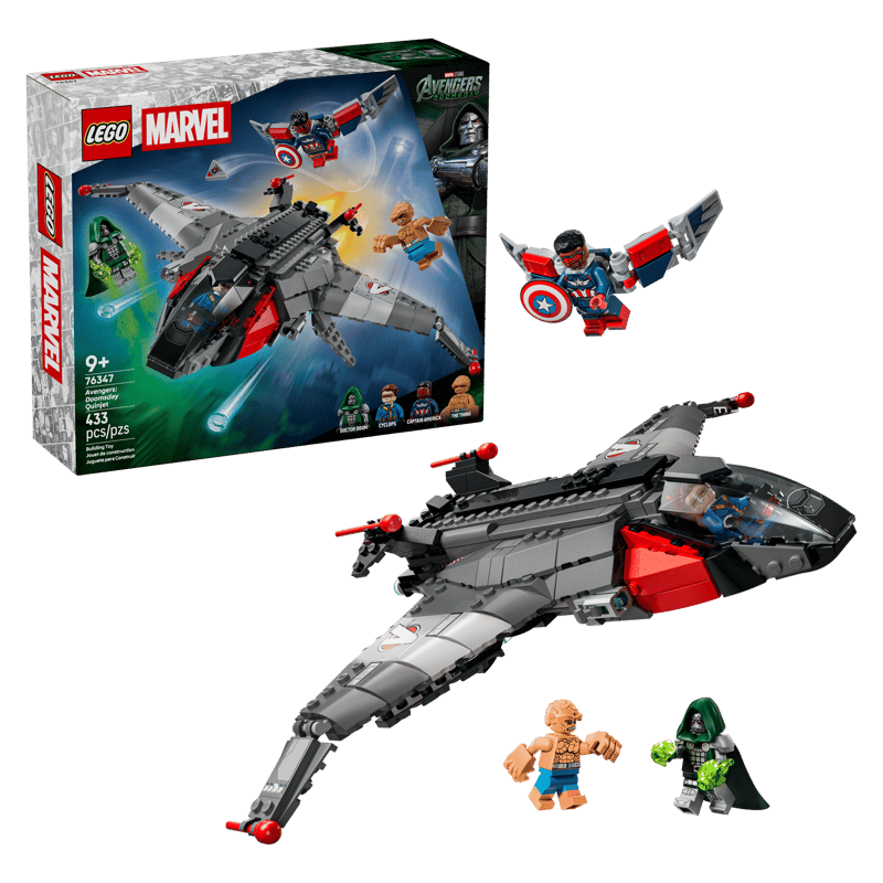 LEGO - Marvel - Avengers: Doomsday Quinjet - 433-Piece Building Set