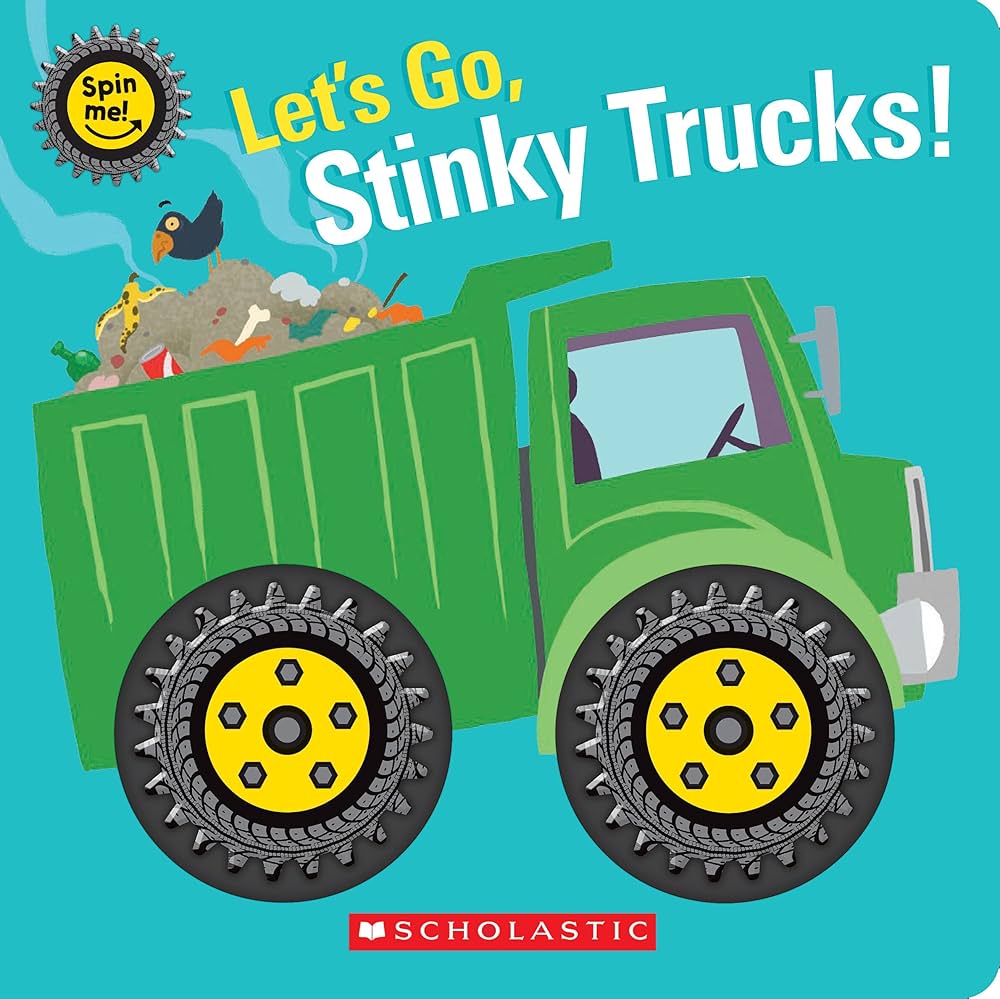 Let's Go, Stinky Trucks! - Spin Me! (Board Book)