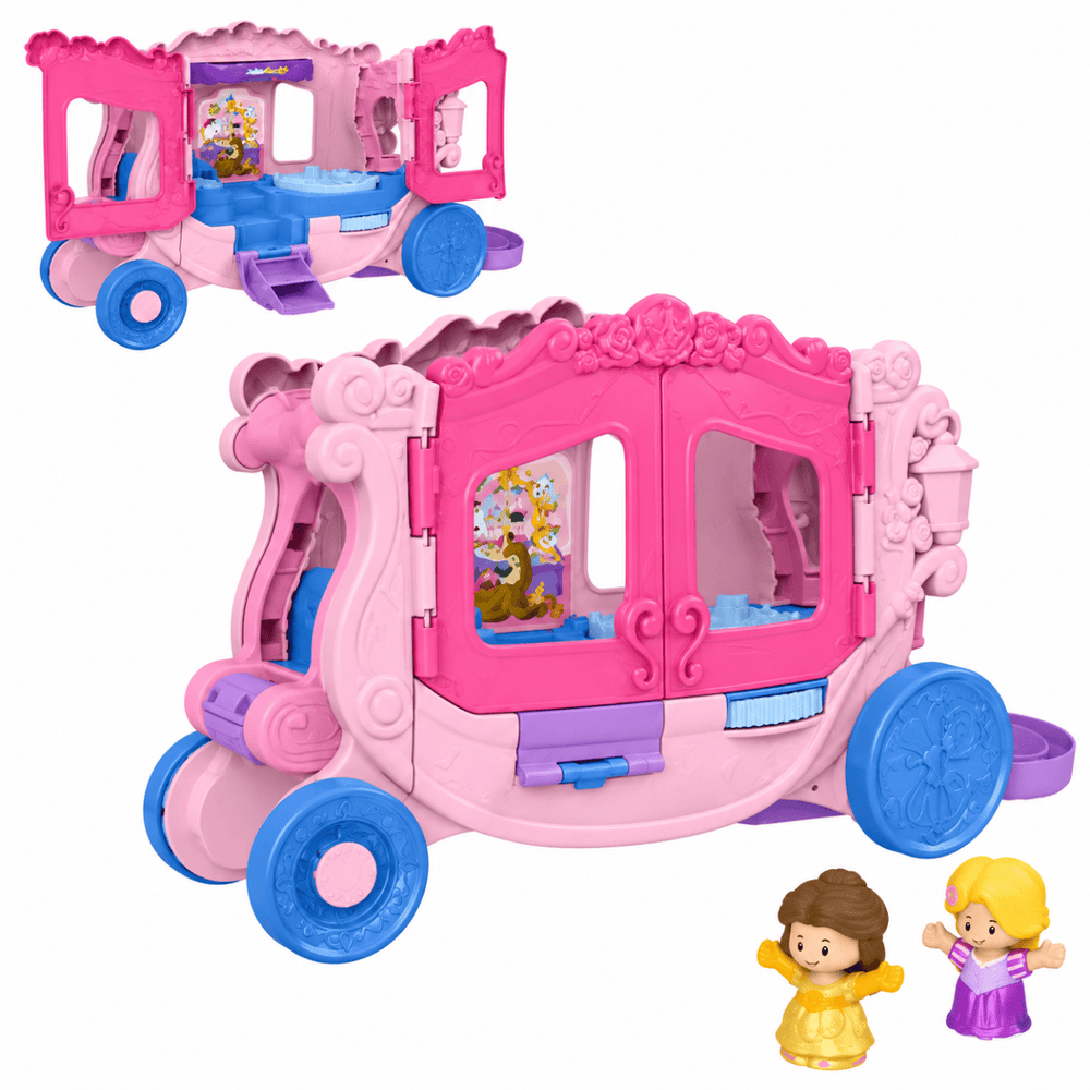 Little People - Disney Princess Pull-Along Musical Carriage - Interactive Musical Playset