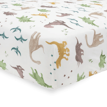 Little Unicorn - Stretch Knit Crib Sheet Dino Pals Bedding
