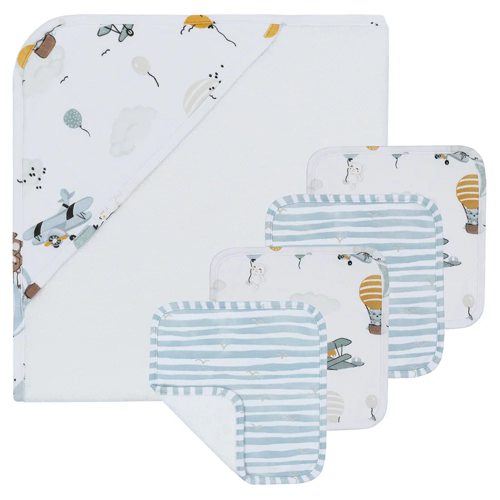 Living Textiles - Baby Bath Gift Set - 5pc
