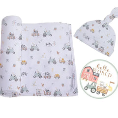 Living Textiles - Hello World Newborn Gift Set
