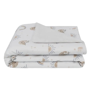 Living Textiles - Jersey Sherpa Baby Blanket Rainbow Sloth Blankets & Swaddles