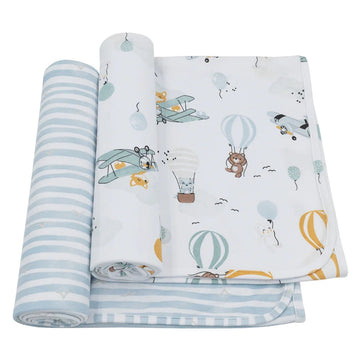 Living Textiles - Jersey Swaddle - 2pk Up And Up Away Blankets & Swaddles