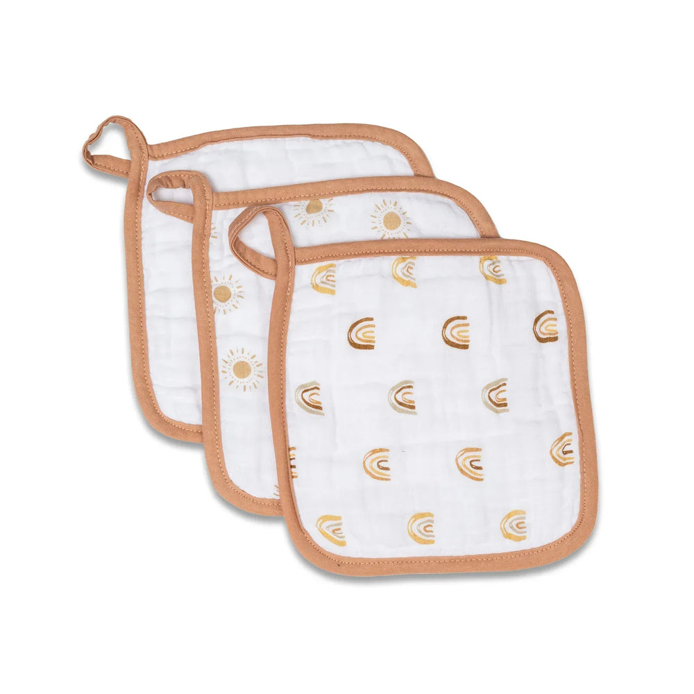 Lulujo - 3pk Muslin Washcloths