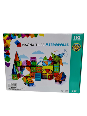 Magna Tiles - 110 Piece Metropolis Set - OPEN BOX Building Toys