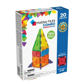 Magna-Tiles - Combo + microMAGS - 20 Piece Set Building Toys