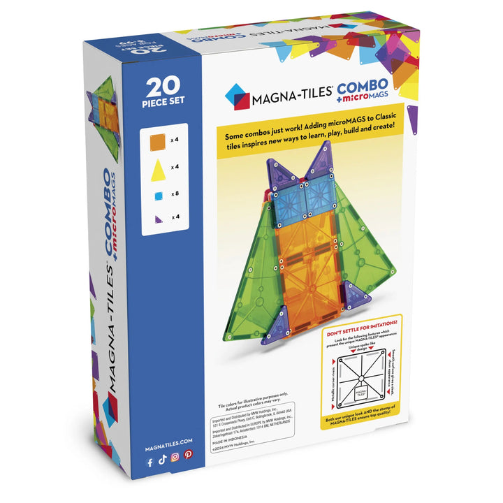Magna-Tiles - Combo + microMAGS - 20 Piece Set – Little Canadian