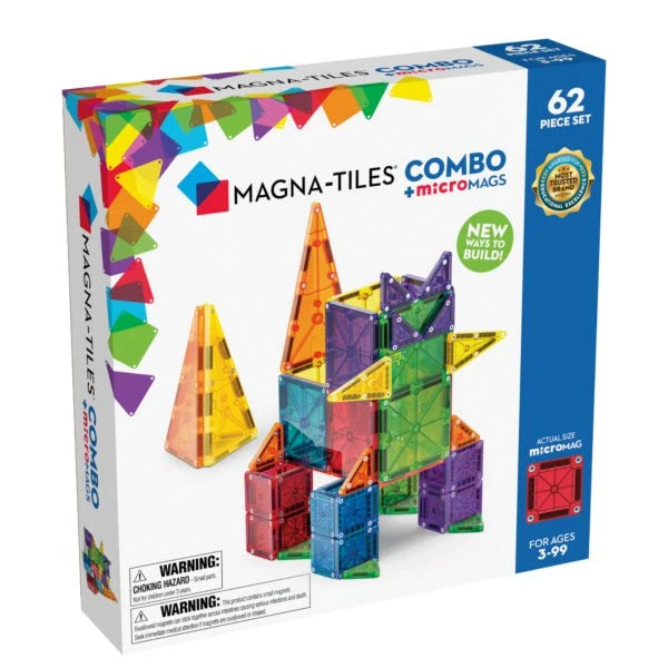 Magna-Tiles - Combo + microMAGS - 62 Piece Set