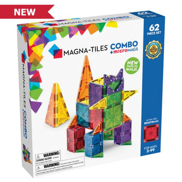 Magna-Tiles - Combo + microMAGS - 62 Piece Set