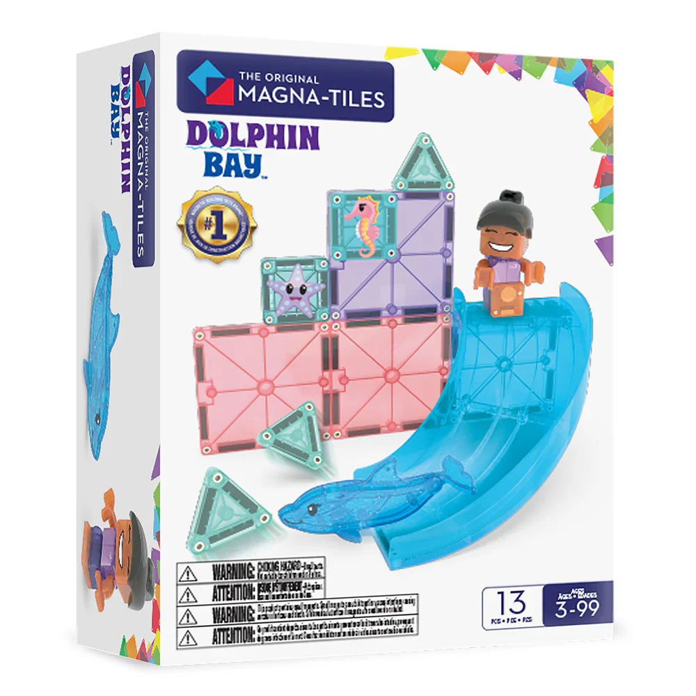 Magna-Tiles - Dolphin Bay 13-Piece Magnetic Building Set