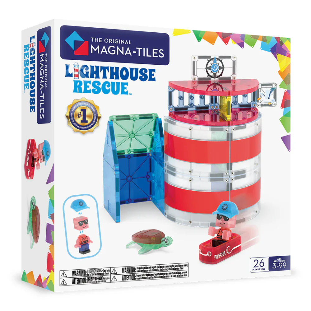 Magna-Tiles - Lighthouse Rescue 26-Piece Magnetic Building Set