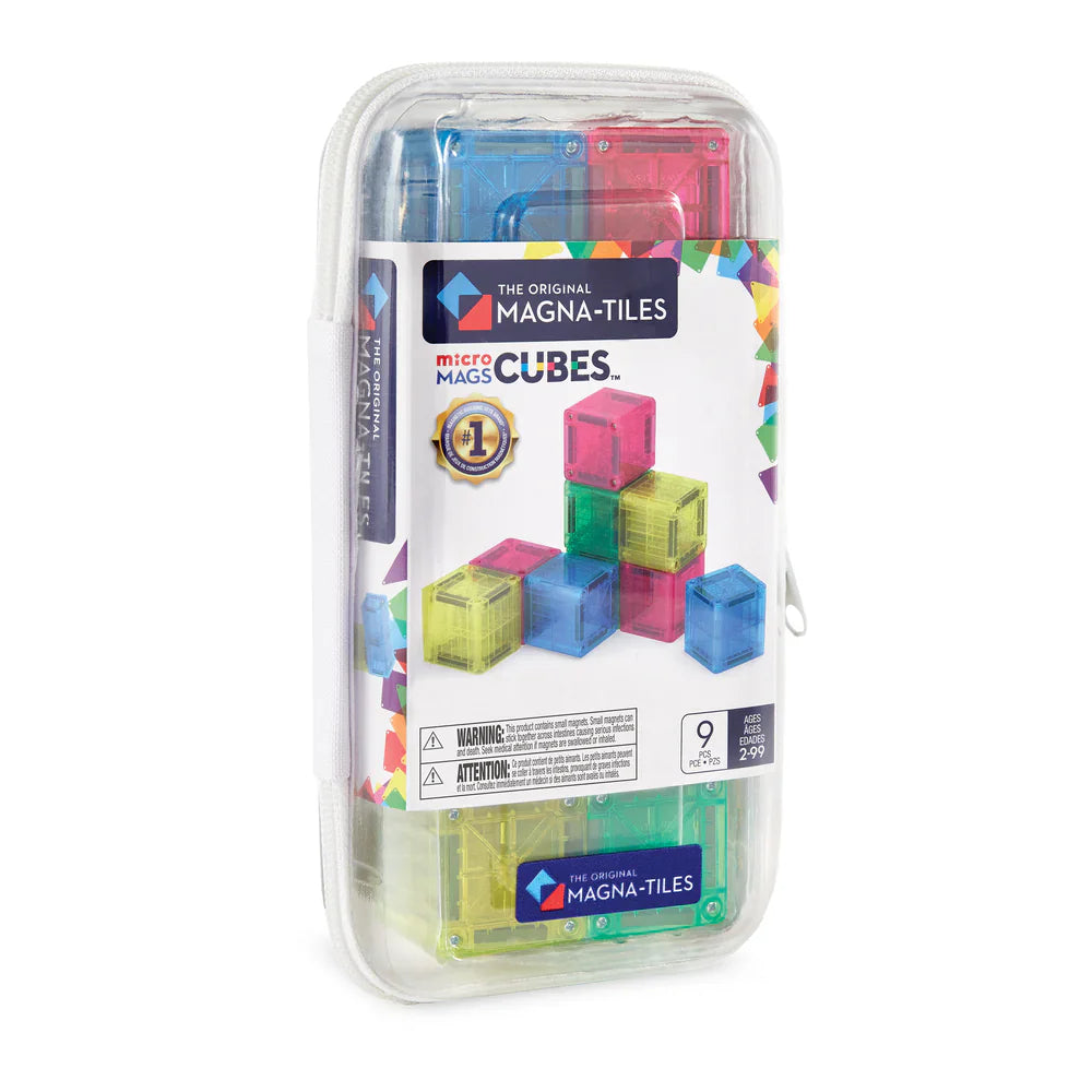 Magna-Tiles - microMAGS Cubes 9-Piece Magnetic Building Set