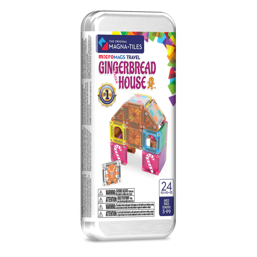 Magna-Tiles - microMAGS Gingerbread House 24-Piece Travel Set