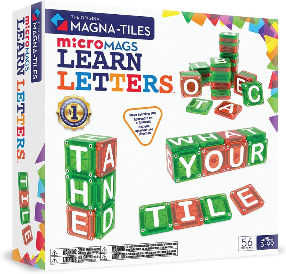 Magna-Tiles - microMAGS LEARN Letters - 56 Piece Set