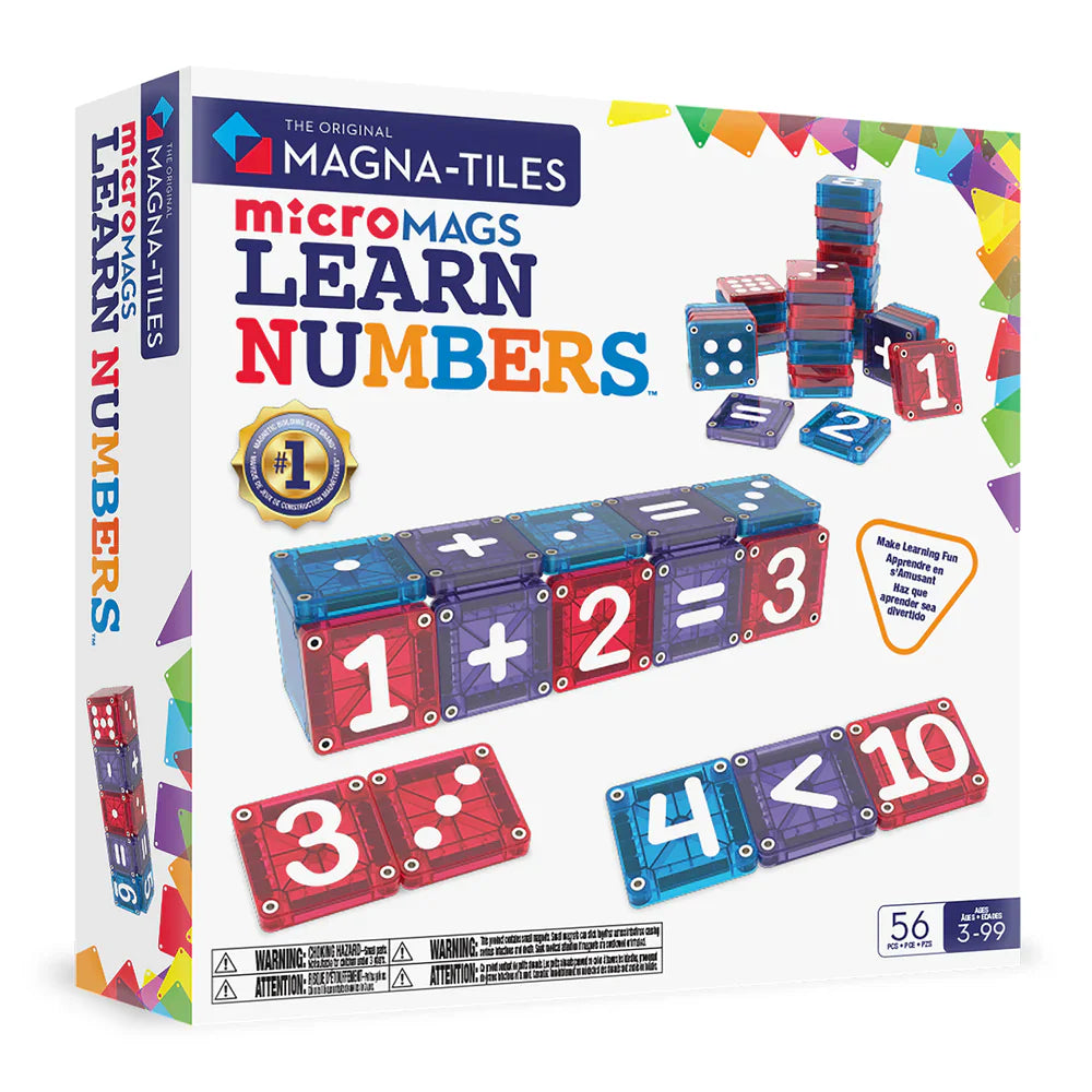 Magna-Tiles - microMAGS LEARN Numbers - 56 Piece Set