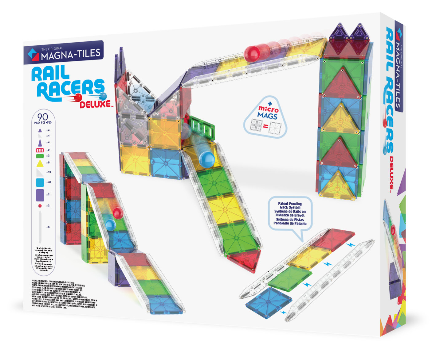 Tile Racers Magna-Tiles - Rail Racers Deluxe 90-Piece Set – Little Canadian