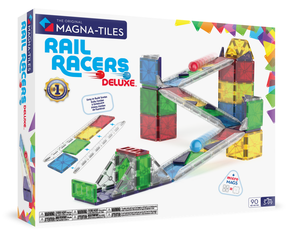 Magna-Tiles - Rail Racers Deluxe 90-Piece Set