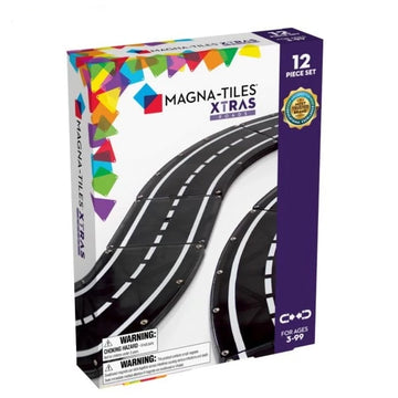 Magna Tiles - XTRAS - Roads 12-Piece Set Toddler Toys