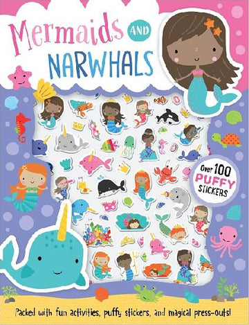 Make Believe Ideas - Mermaids and Narwhals - Activity Book w/ Puffy Stickers Crafts & Activity Books