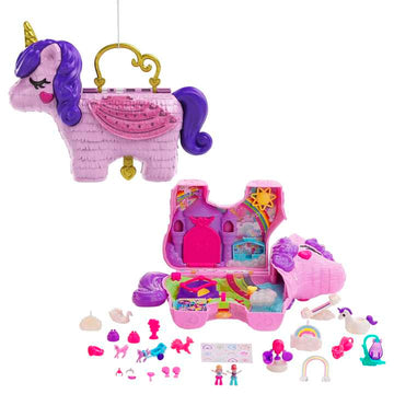 Mattel - Polly Pocket - Unicorn Party Playset Toys