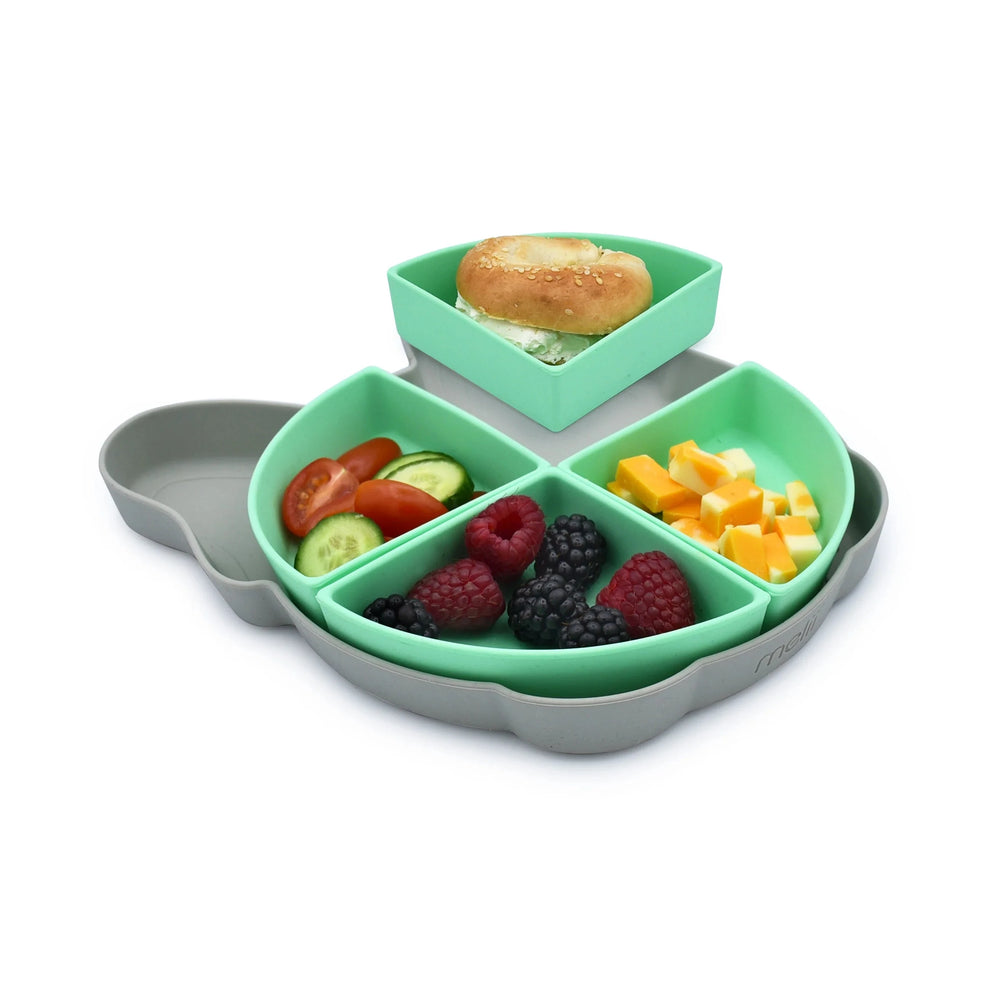 Melii - Silicone Divided Suction Plate with Removable Dividers