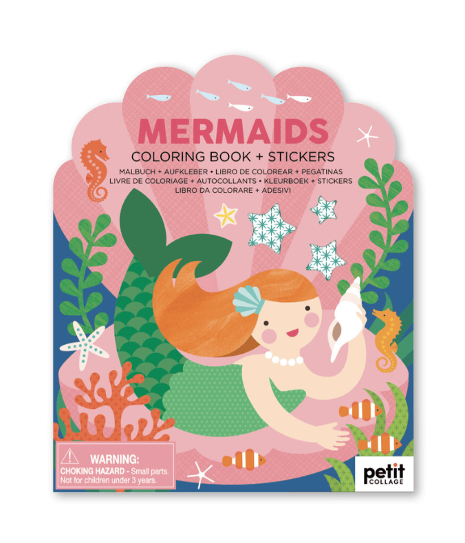 Mermaids Coloring Book with Stickers