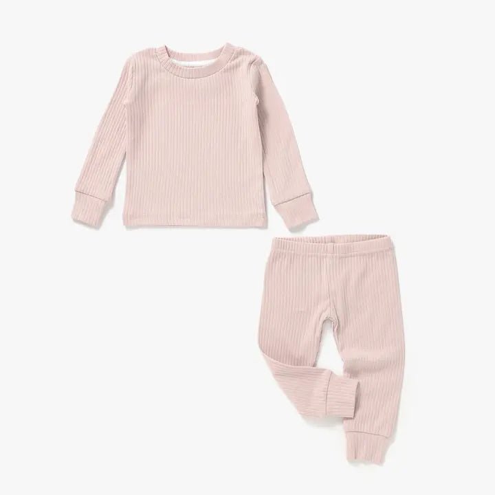 Mila & Co. - Ribbed Lounge Set - Toddler Pajamas