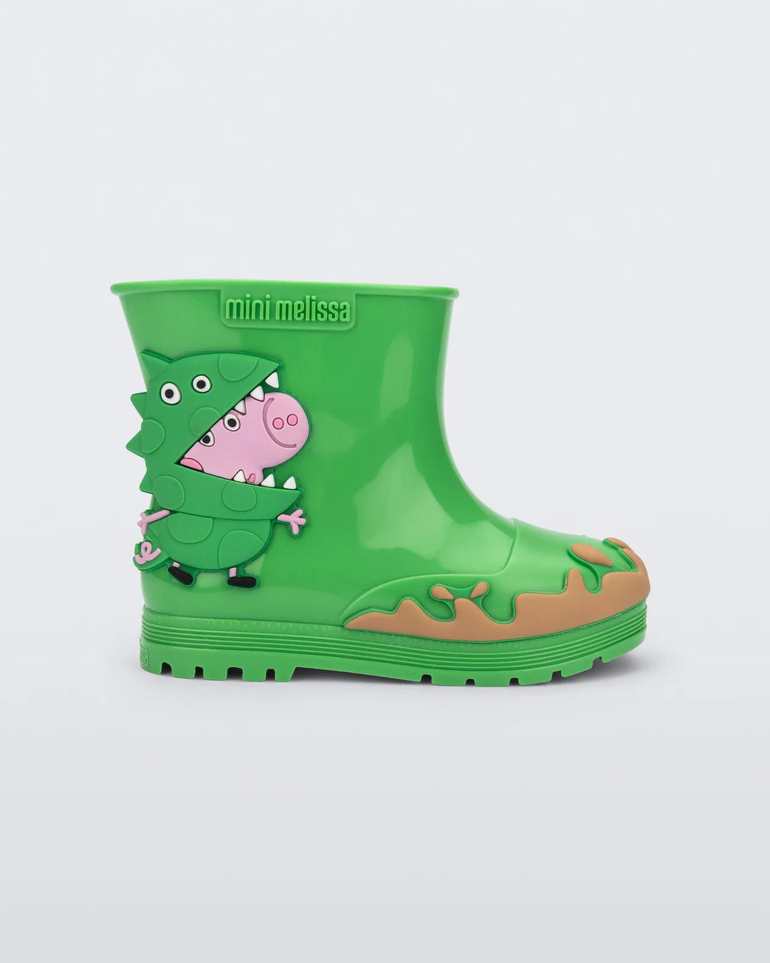 Mini Melissa Peppa Pig Welly Boots Baby Toddler Rain Boot Green 8